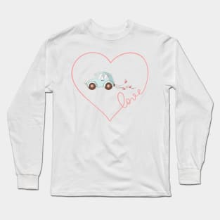 Just married car Honeymoon Couple Matching Gift Long Sleeve T-Shirt